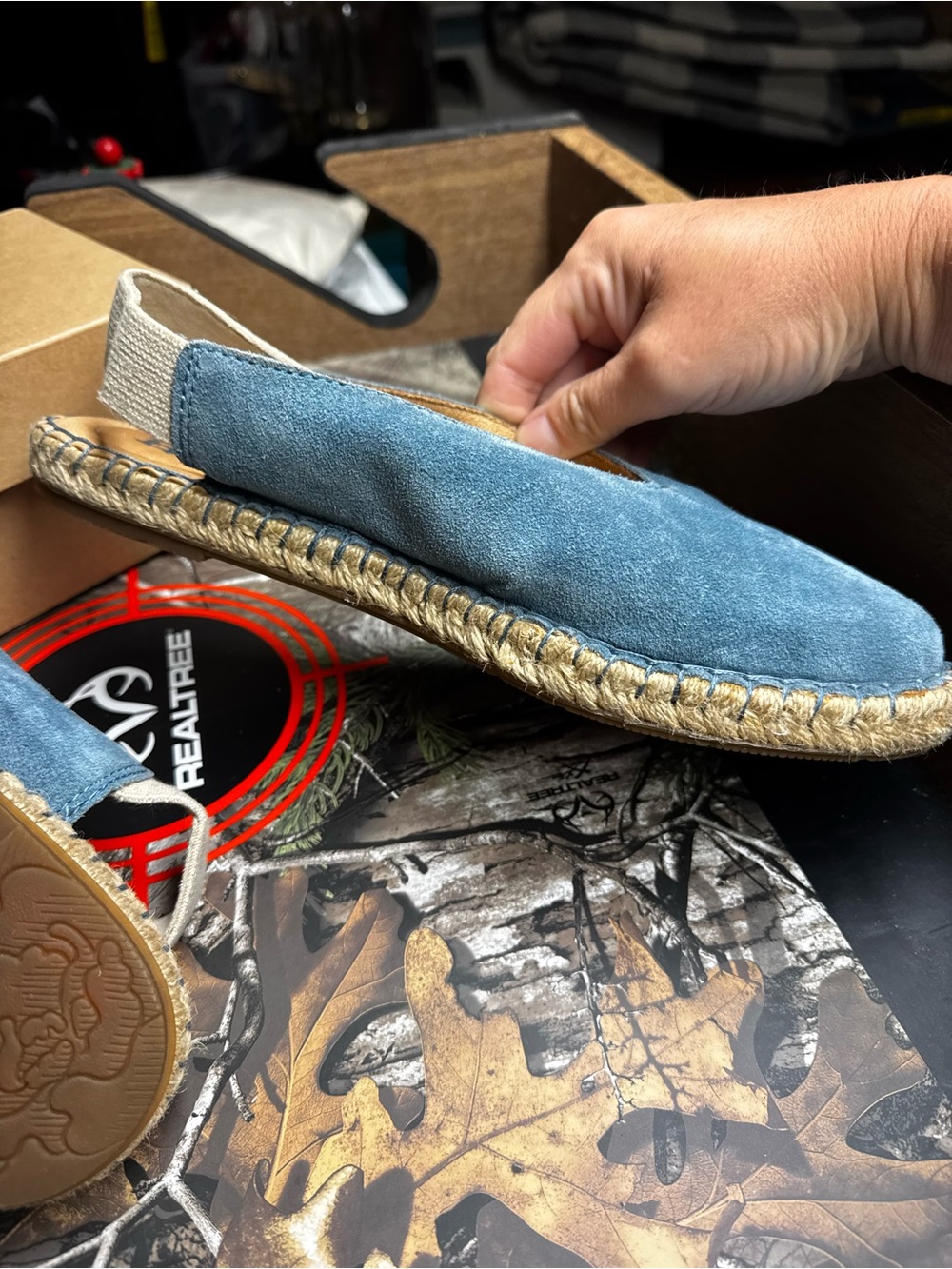 Born Suede Espadrille Slip-Ons in Blue size 9 VGUC - Picture 2 of 9